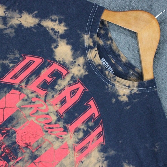 Death Row Records Other - Death Row Records Acid Wash Tie Dye Graphic T-Shirt Navy Red Mens 1X